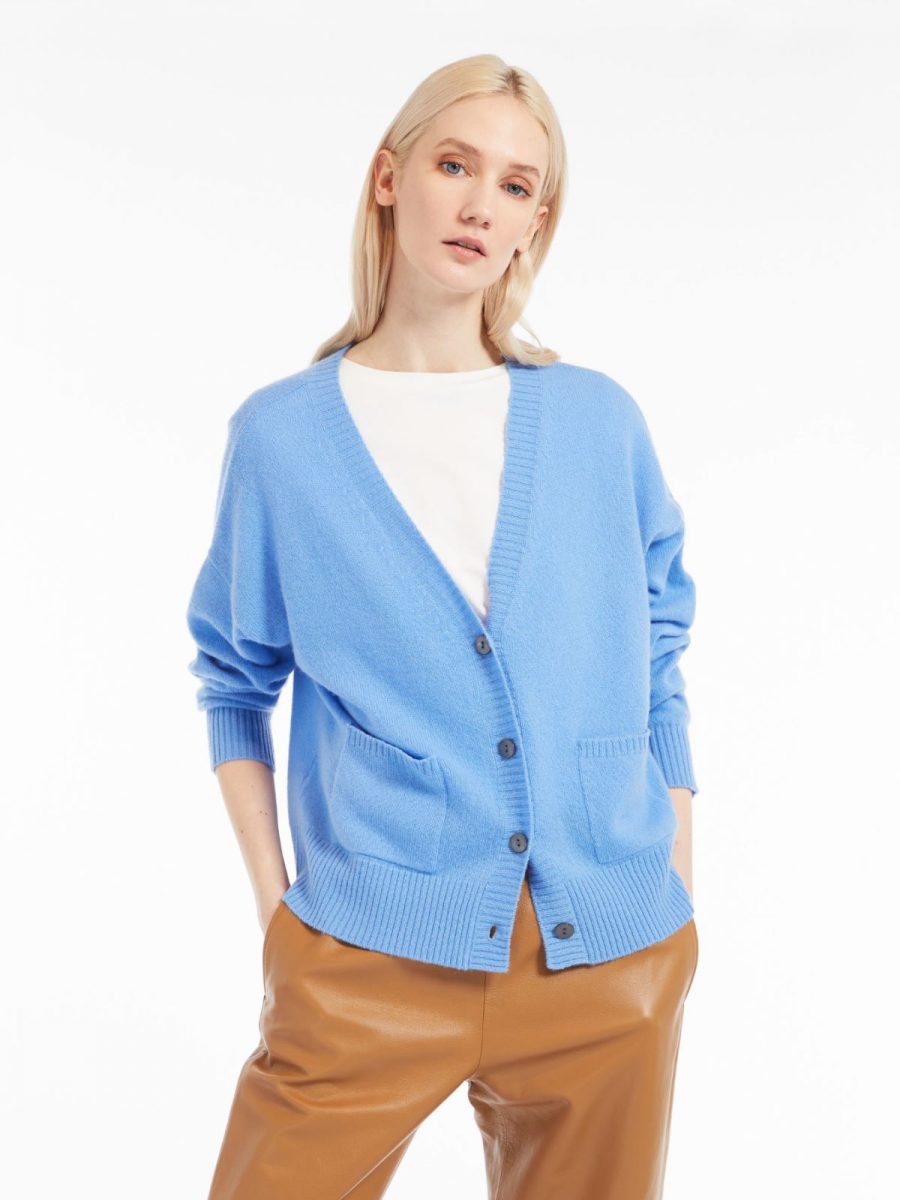 Cashmere cardigan, light blue – WEEKEND MAX MARA – Le Studio Chantilly