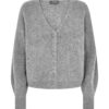 AW23-156830-919_1 MMThora V-Neck Knit Cardigan Grey Melange