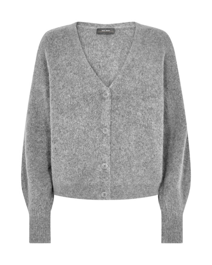 AW23-156830-919_1 MMThora V-Neck Knit Cardigan Grey Melange